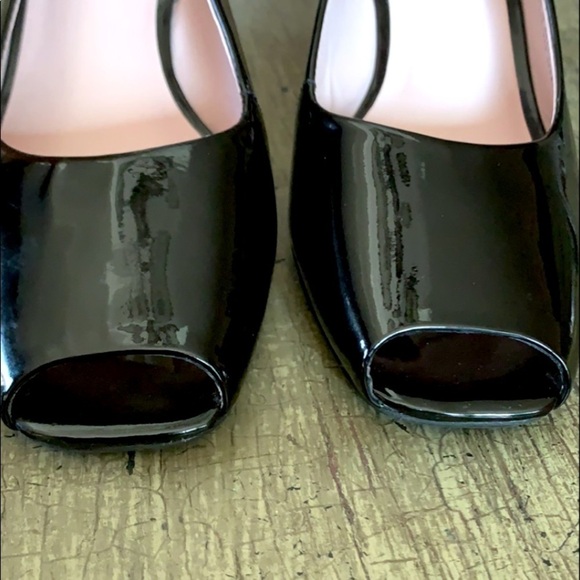 TALBOTS Black Patent Leather Slingback Wedges - Picture 9 of 15